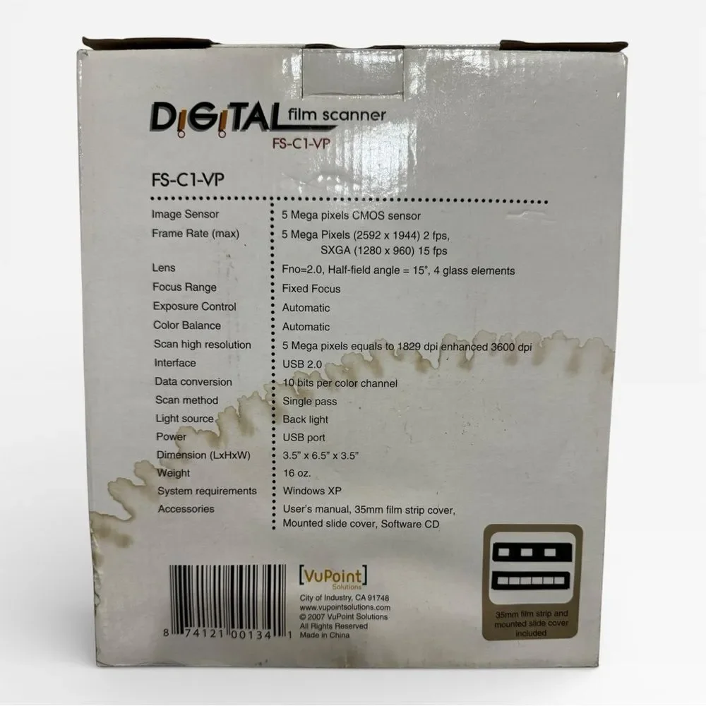 Vupoint Solutions Digital film Scanner FS-C1-VP